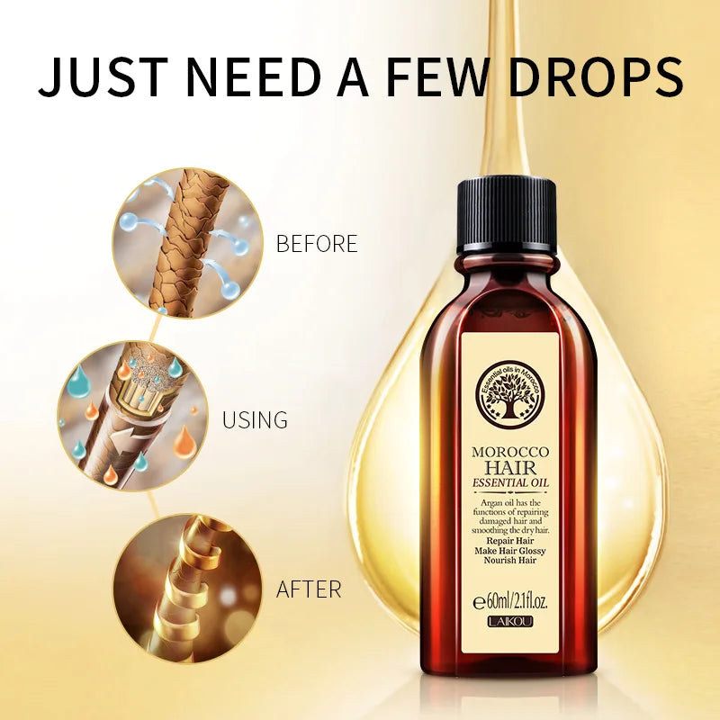 Pure Moroccan Argan Oil – Hair Care, 30/40/60ml