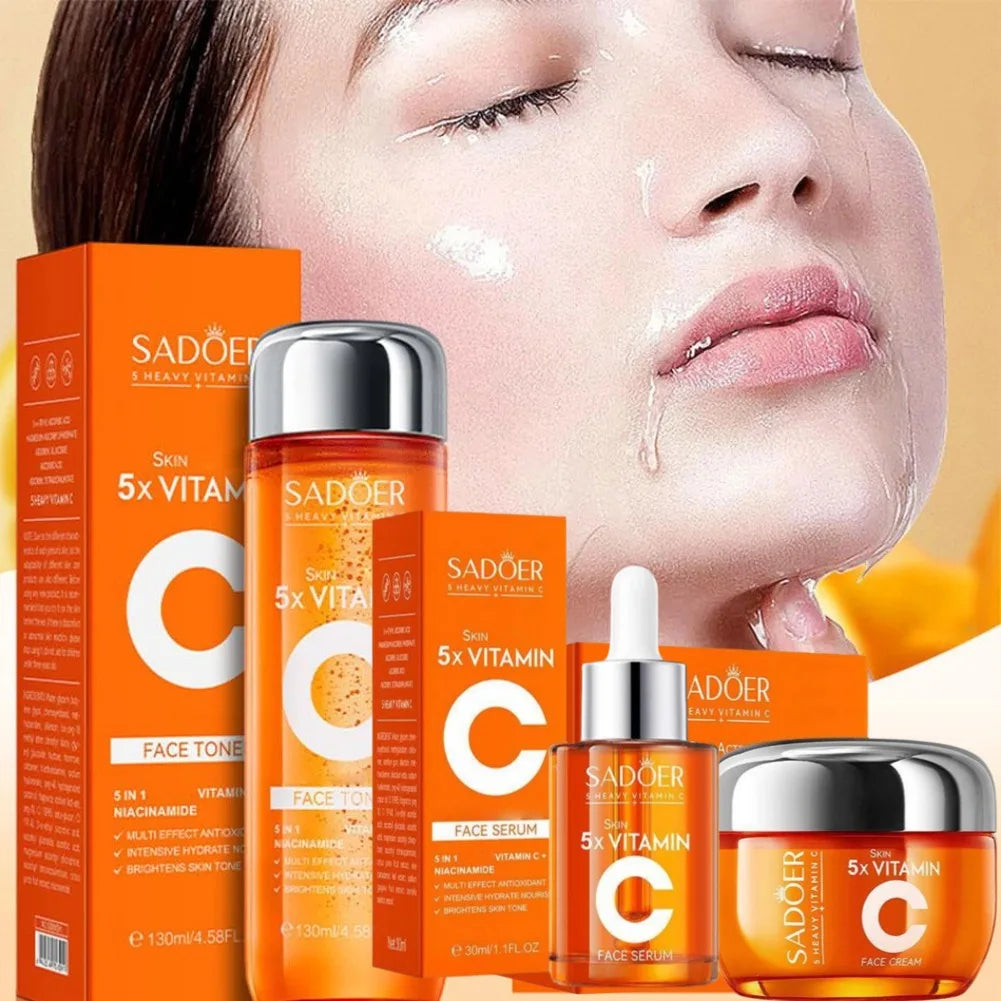 Vitamin C Brightening Serum & Cream Set – Korean Skincare