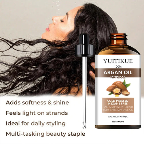 100% Natural Cold-Pressed Argan Oil – Hair, Skin & Body 100ml
