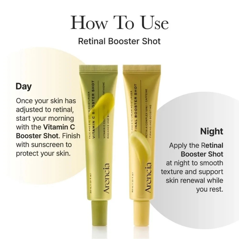 Arencia Retinol & Vitamin C Eye Cream Duo – Day/Night