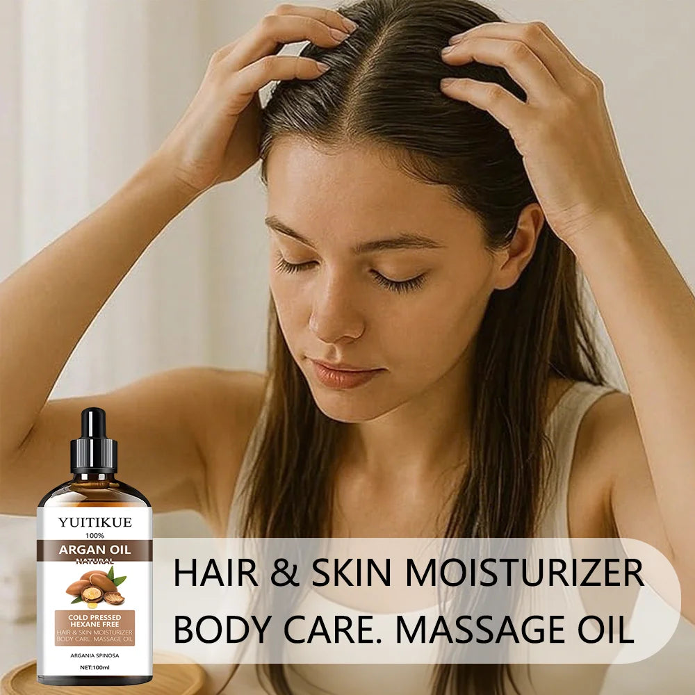 100% Natural Cold-Pressed Argan Oil – Hair, Skin & Body 100ml