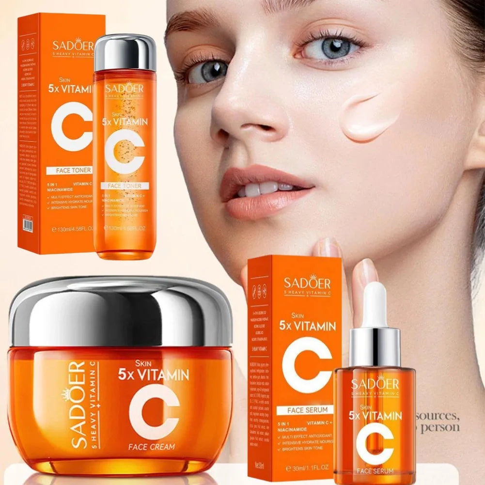 Vitamin C Brightening Serum & Cream Set – Korean Skincare