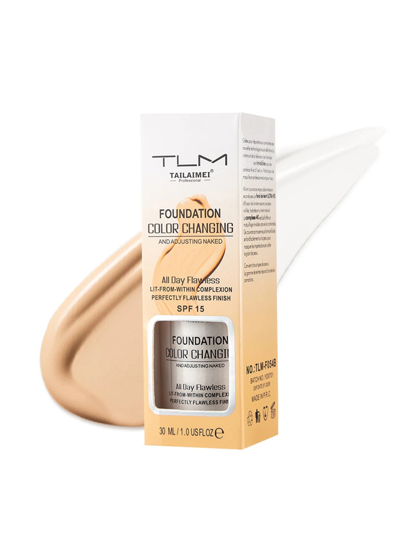 Color-Changing Foundation – Matte, Long-Lasting, 30ml