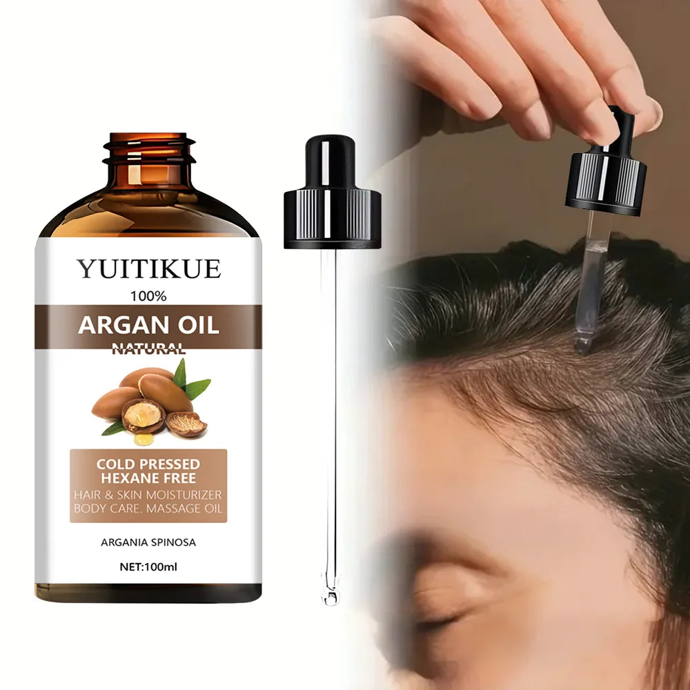 100% Natural Cold-Pressed Argan Oil – Hair, Skin & Body 100ml